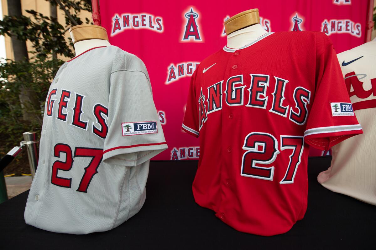Why are the Angels wearing jersey patches with 'FBM' on them